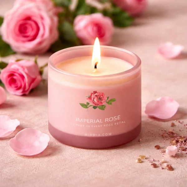 MirMia Blush Rose Elegance Luxury Scented Candle