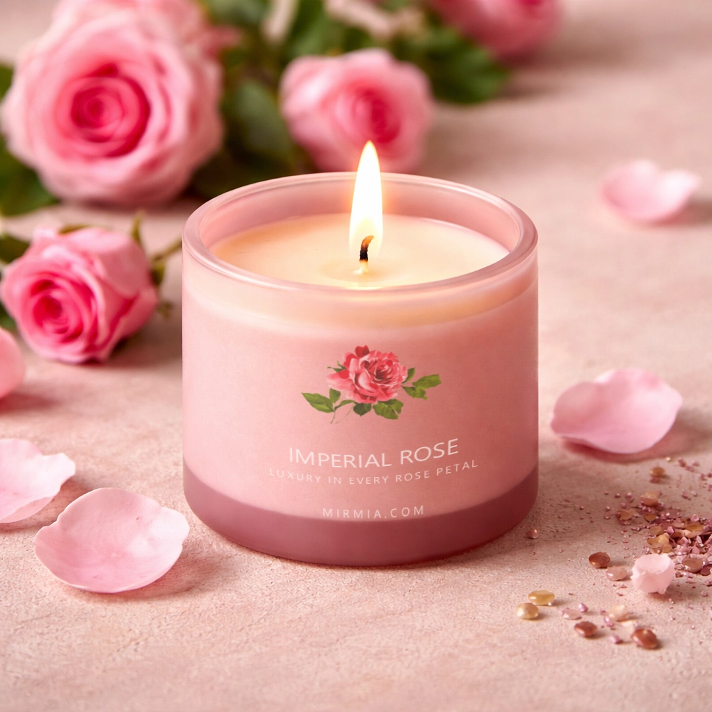 MirMia Blush Rose Elegance Luxury Scented Candle