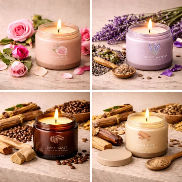 MirMia Signature Fragrance Collection – Luxury 4 Candle Combo Pack
