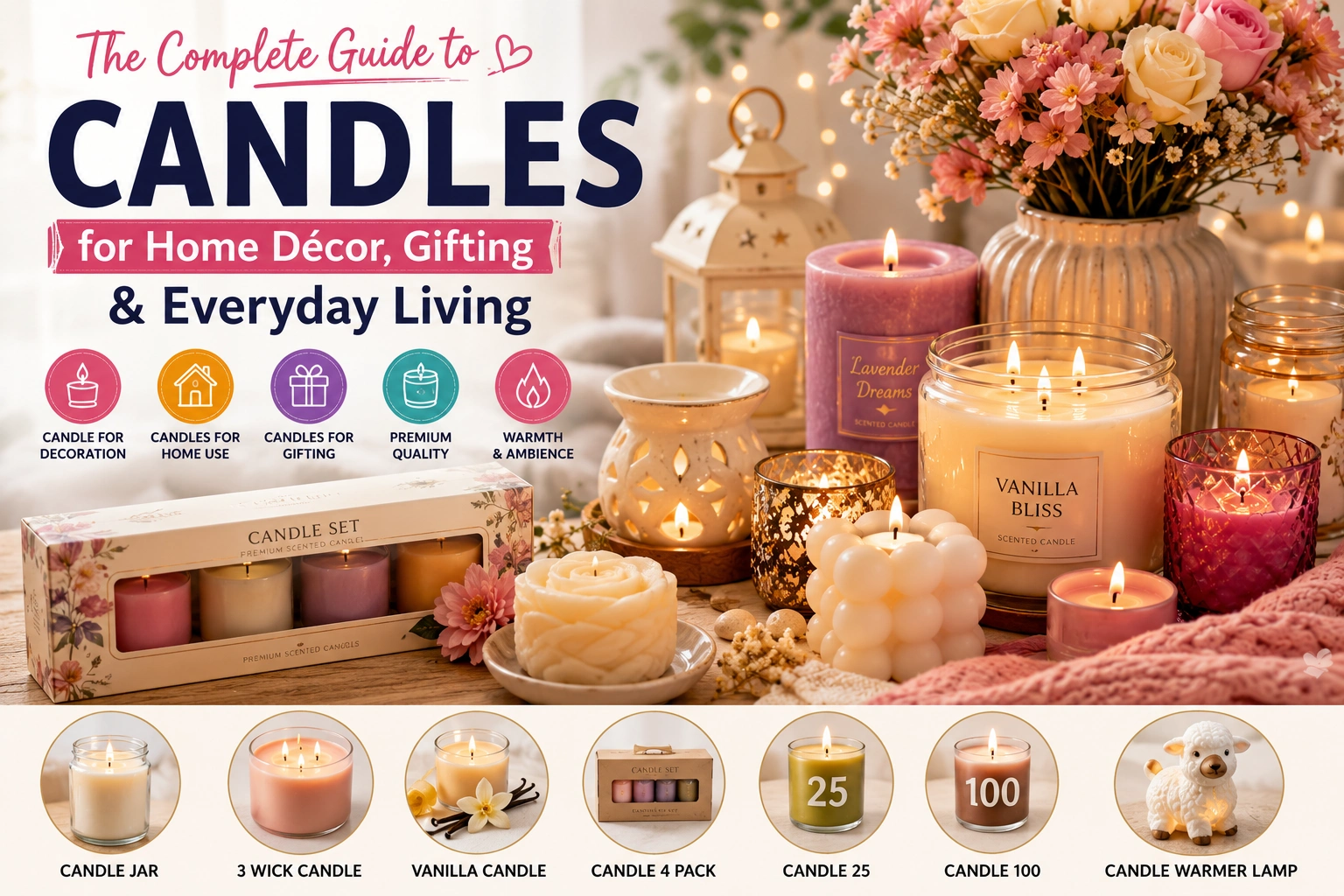 candle for home decor